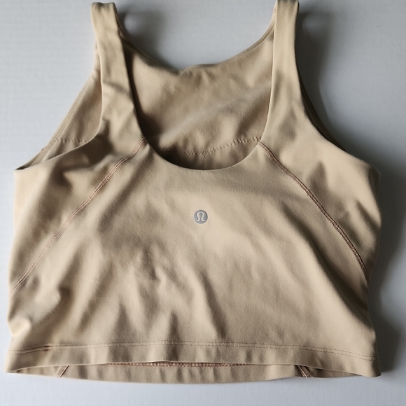 Lululemon Align High Neck Tank Top, Sheer Oak, Size 6 - Picture 3 of 10